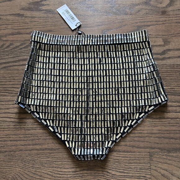 NWT Nasty Gal Diamante Festival Booty Short - Picture 3 of 5
